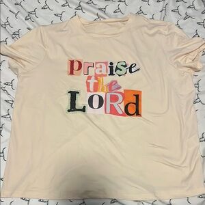 SHEIN Cream Graphic Tee - Praise the Lord